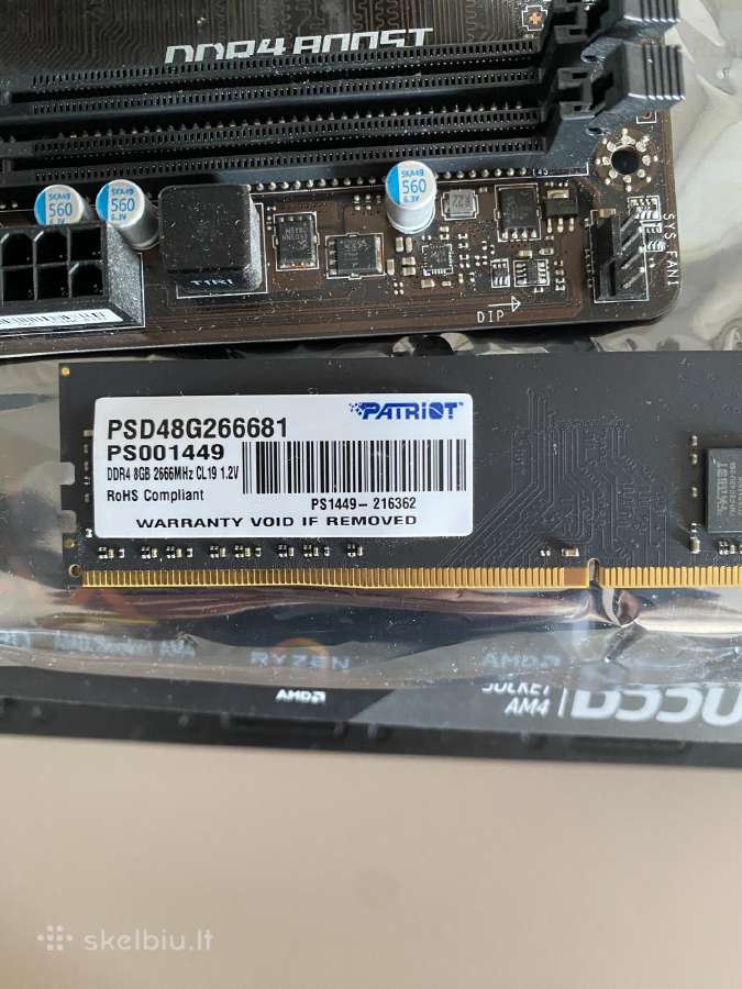 Amd 5 3500 + msi A320m-a Pro su 8gb 2666mhz - nuotraukos Nr. 4