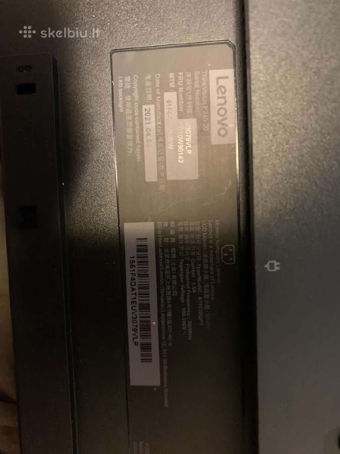 Lenovo Thinkvisionp24h-20 Monitorius - nuotraukos Nr. 3