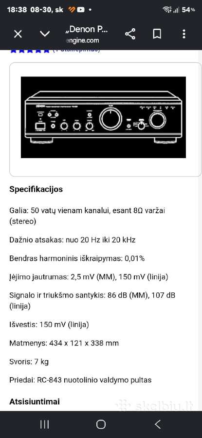 Denon komplektas. - nuotraukos Nr. 5