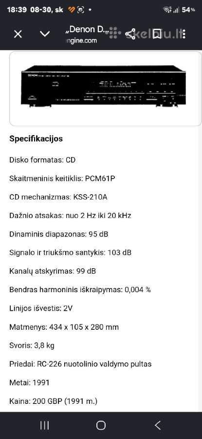Denon komplektas. - nuotraukos Nr. 6