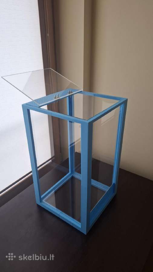 Terariumas 25x25x45cm (mėlynas) - nuotraukos Nr. 3
