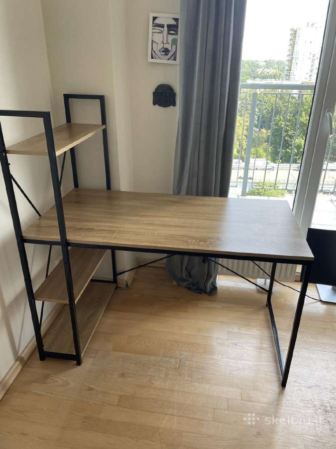 Rašomasis stalas su lentynomis - nuotraukos Nr. 2