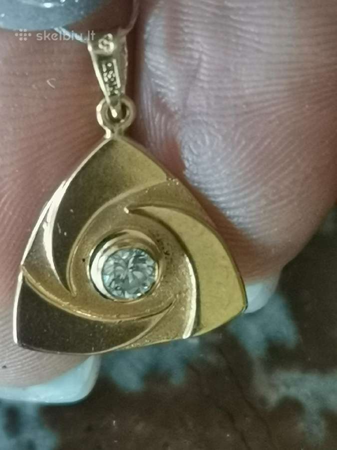 750 sertifikuotas vėrinys su 0,15 ct briliantu - nuotraukos Nr. 11