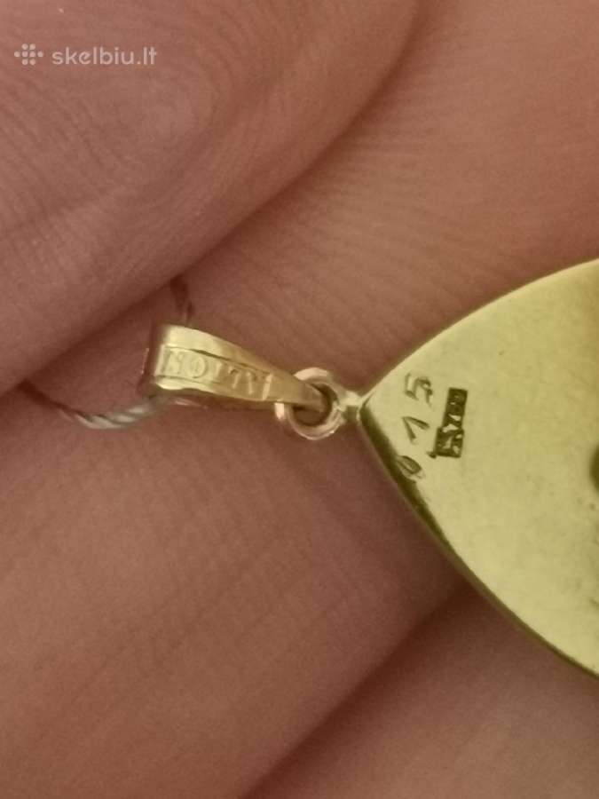 750 sertifikuotas vėrinys su 0,15 ct briliantu - nuotraukos Nr. 12