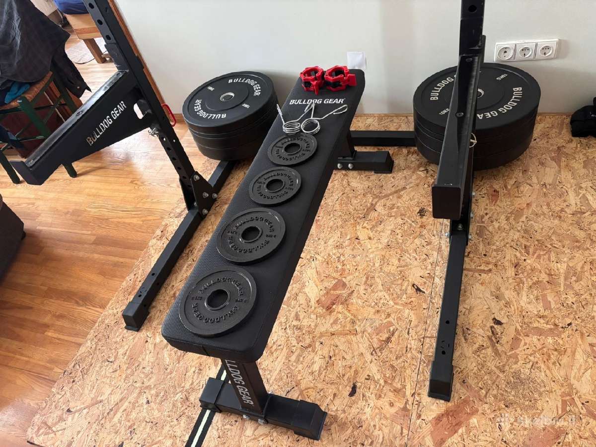 Bulldog Gear stovas + štanga + 107,5 kg svoriai - nuotraukos Nr. 7