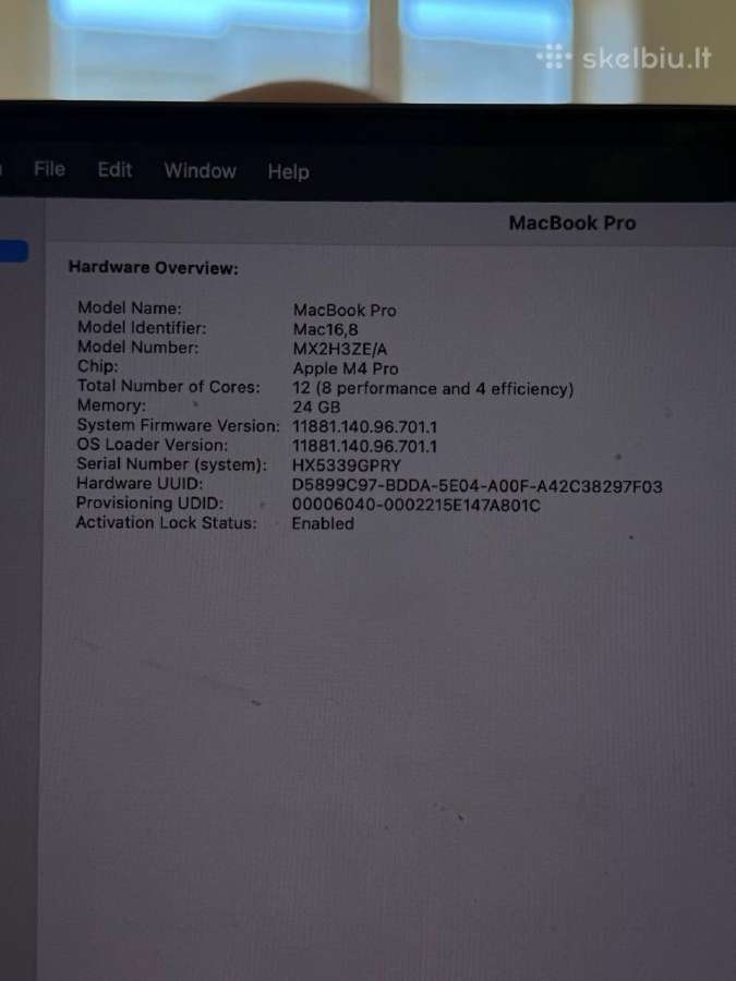 MacBook Pro M4 2024, 14inch, 24gb, 512gb SSD - nuotraukos Nr. 7