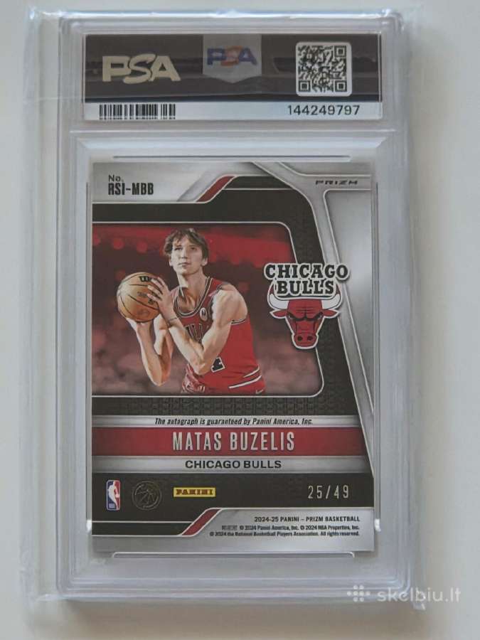 2024 Prizm Matas Buzelis Rookie Auto Psa 9 /49 - nuotraukos Nr. 2