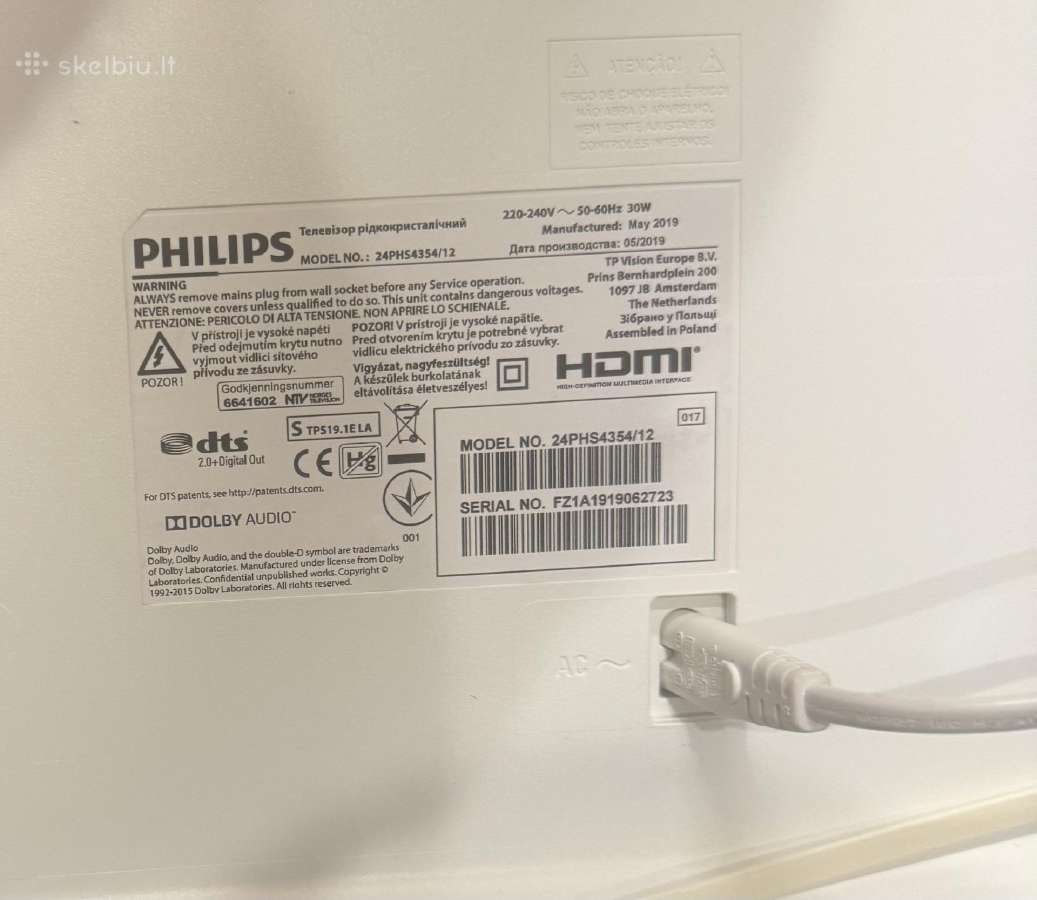 Philips 24 24phs4354/12 – baltas, pultas - nuotraukos Nr. 4