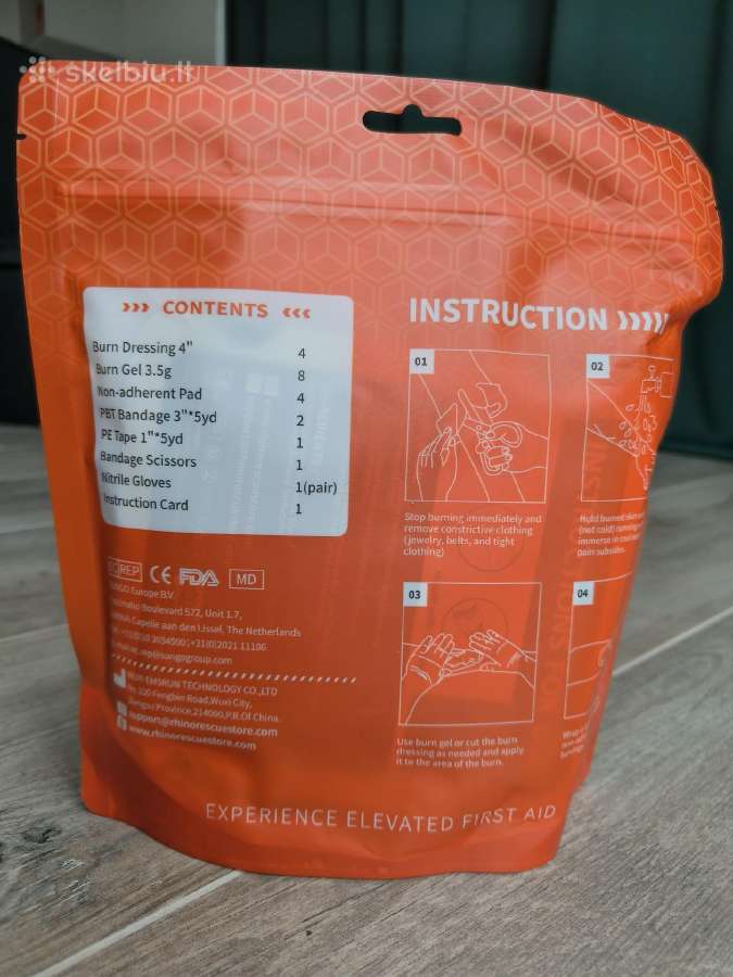 Rhino Rescue Burn Care Kit – vieno žingsnio skubus - nuotraukos Nr. 2