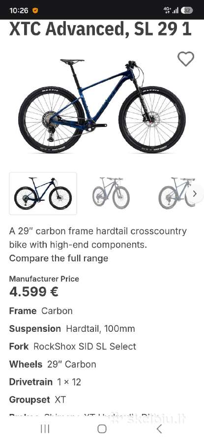 Giant full carbon MTB dviratis 1x12xt SID XL 29er - nuotraukos Nr. 7