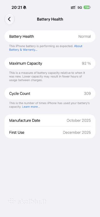 iPhone 17 pro max 256gb blue - nuotraukos Nr. 6