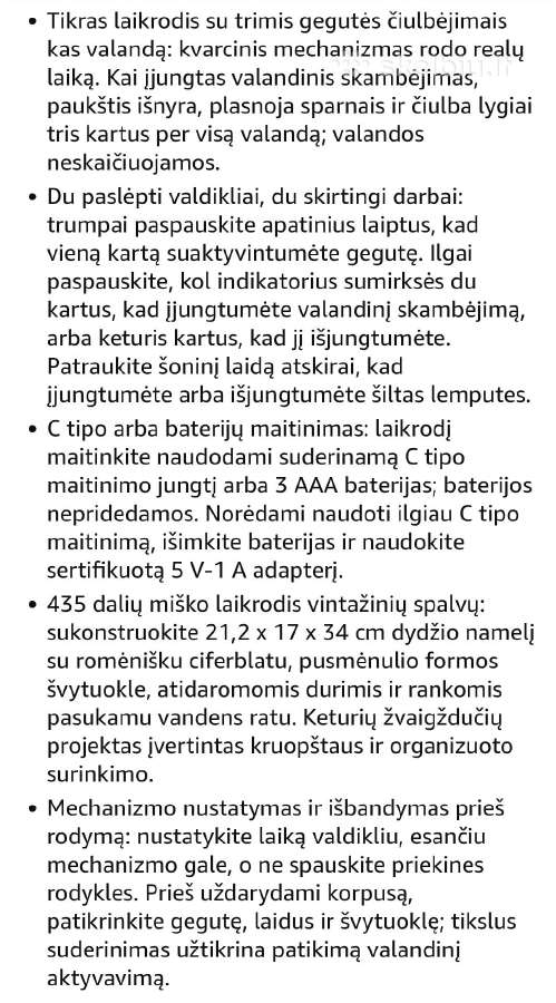 Medinis Rokr lc901c gegutės laikrodis - nuotraukos Nr. 4