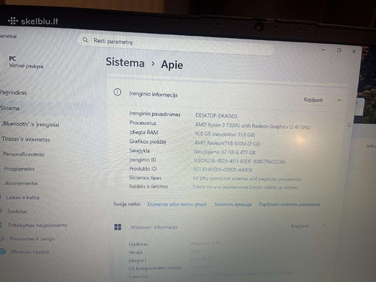 Lenovo V15 G4 Amn - nuotraukos Nr. 7