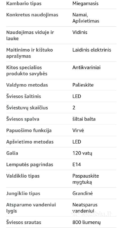 Mediniai sieniniai šviestuvai - nuotraukos Nr. 7