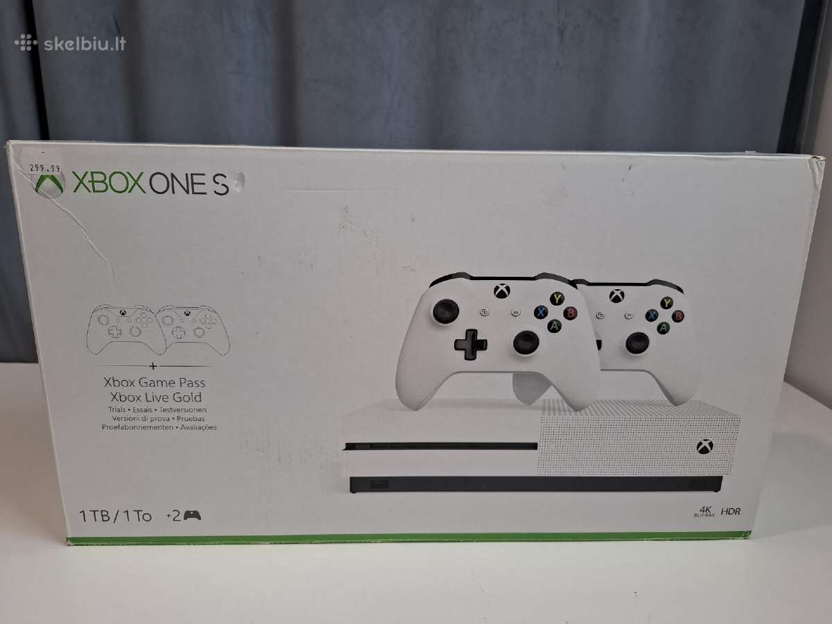 Xbox One S, 1 TB, 2 pulteliai, 2 žaidimai. - nuotraukos Nr. 2