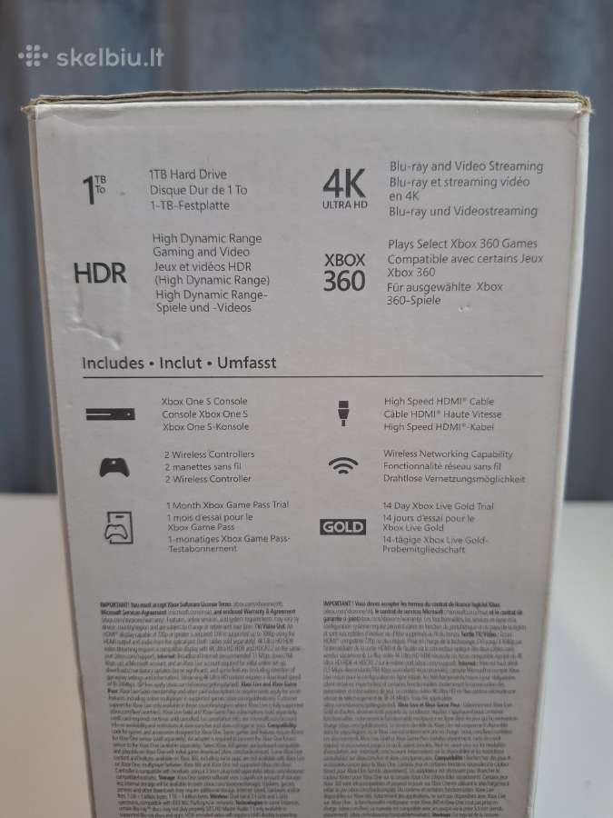 Xbox One S, 1 TB, 2 pulteliai, 2 žaidimai. - nuotraukos Nr. 3