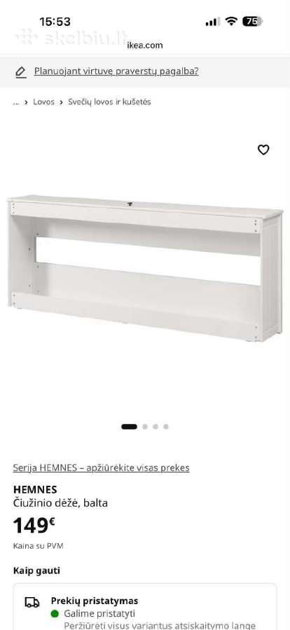 Ikea Hemnes Lovos Čiužinio dėžė - nuotraukos Nr. 3