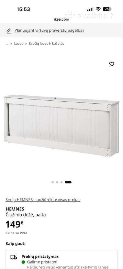 Ikea Hemnes Lovos Čiužinio dėžė - nuotraukos Nr. 4