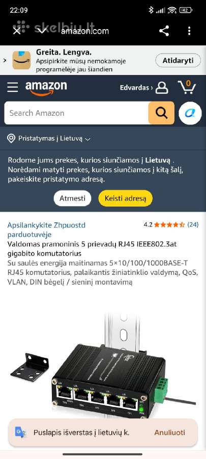 Valdomas 5 prievadų gigabito komutatorius,8 vnt - nuotraukos Nr. 6
