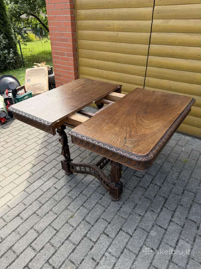 Unikalus XIX a. antikvarinis valgomojo komplektas - nuotraukos Nr. 21