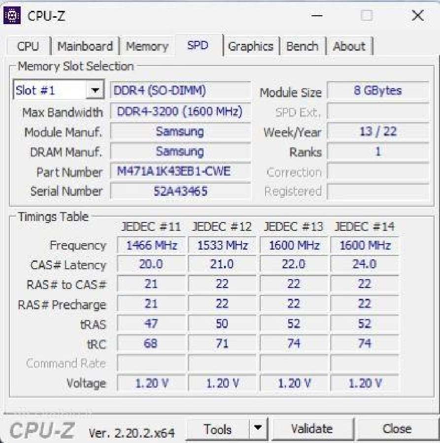 Ddr4-3200 8 GB Samsung Sodimm RAM - nuotraukos Nr. 2