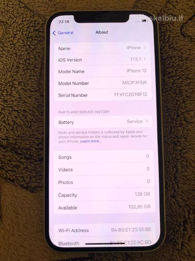 iPhone 12 128 GB – 150 € - nuotraukos Nr. 2