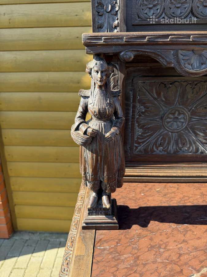 Autentiškas antikvarinis XIX a. Pabaigos bufetas - nuotraukos Nr. 3
