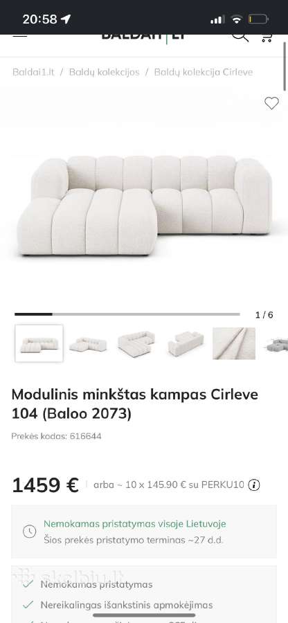 Minkstas kampas sofa - nuotraukos Nr. 2