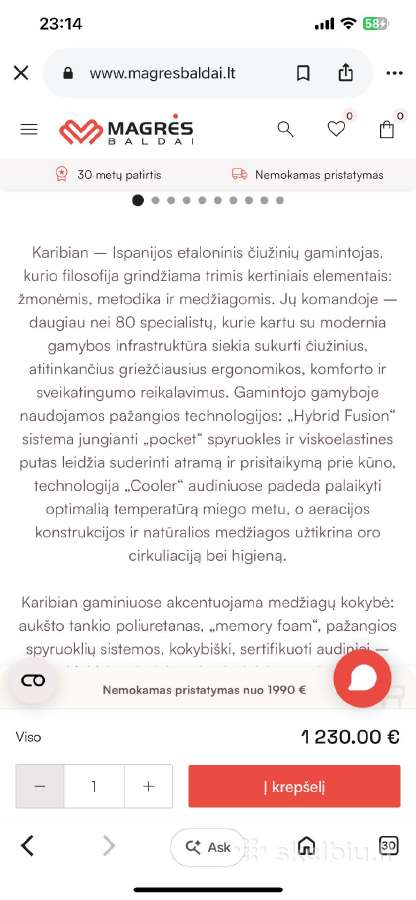 Beveik naujas čiužinys - nuotraukos Nr. 4