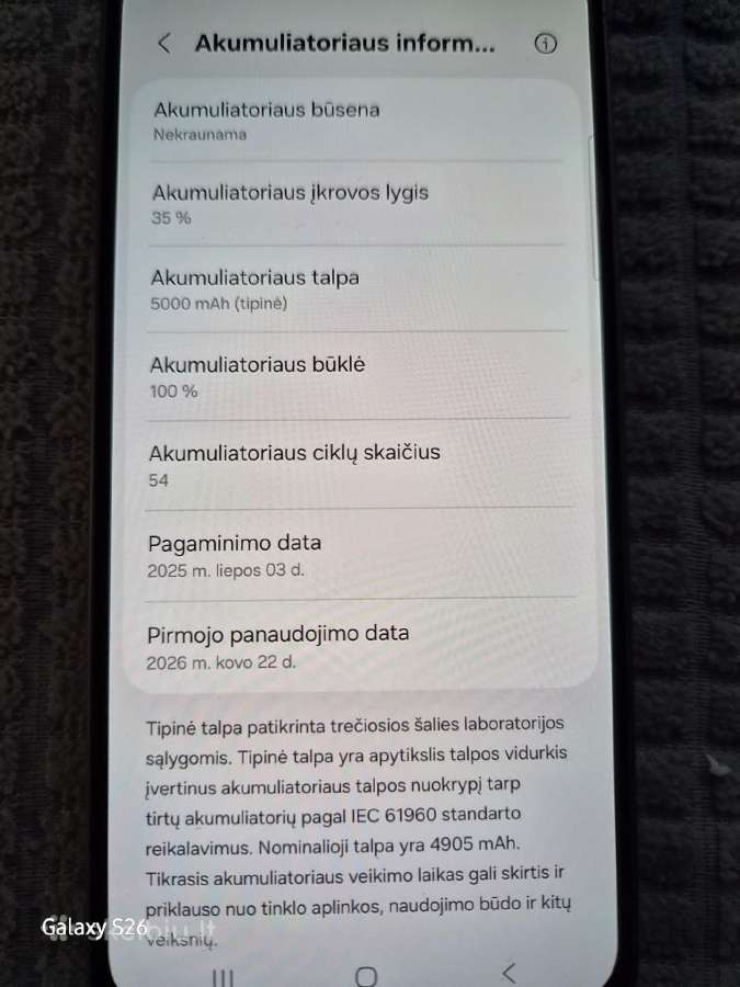 Samsung Galaxy A56 Imei užblokuotas! Tele 2 - nuotraukos Nr. 2