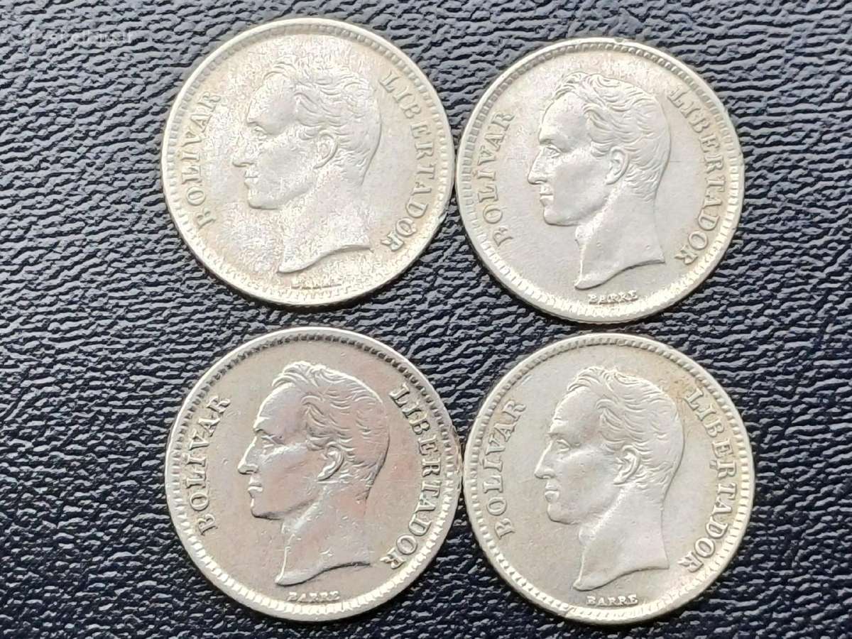25 centimai 1954m. Venesuela sidabras 4vnt. - nuotraukos Nr. 2