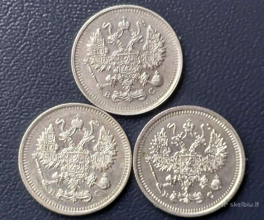 10 kapeikų 1913,15,16m. sidabras - nuotraukos Nr. 2