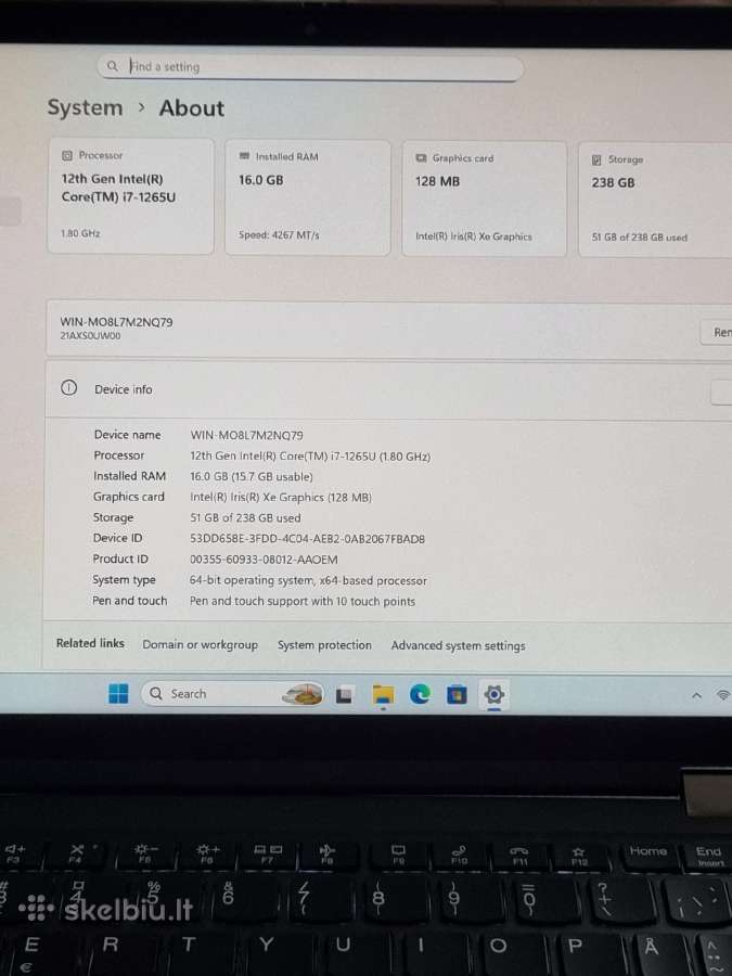 Lenovo Thinkpad Yoga X13 gen3 - nuotraukos Nr. 10
