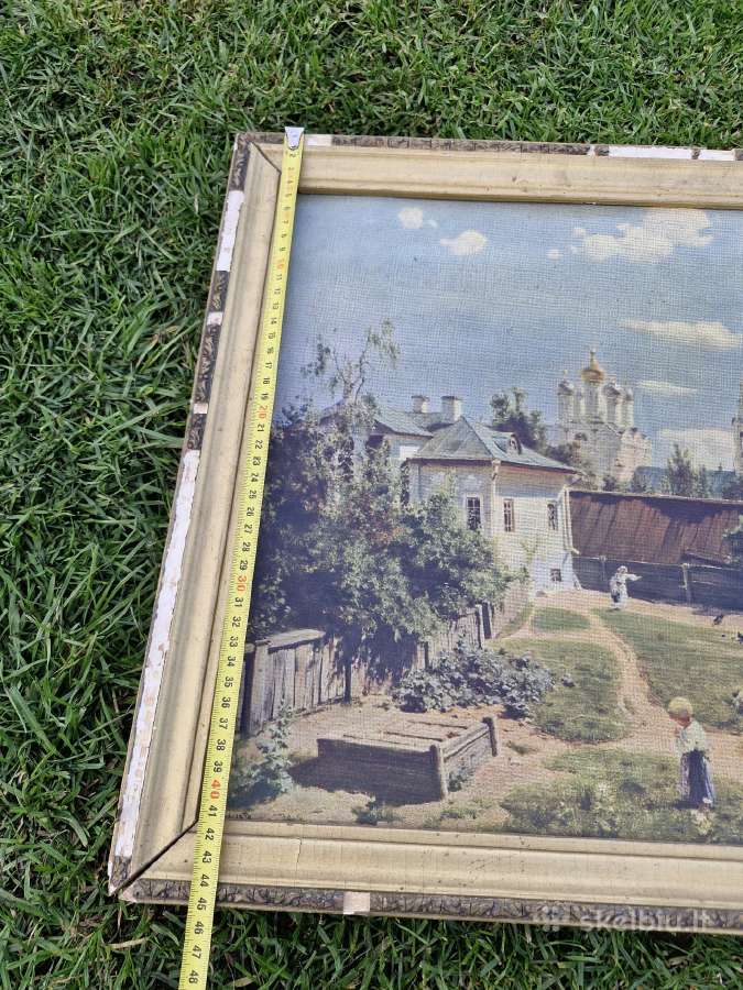Vintažinis paveikslas ,Maskvos kiemas" - nuotraukos Nr. 7