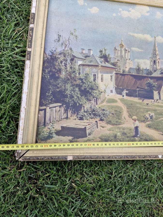 Vintažinis paveikslas ,Maskvos kiemas" - nuotraukos Nr. 8