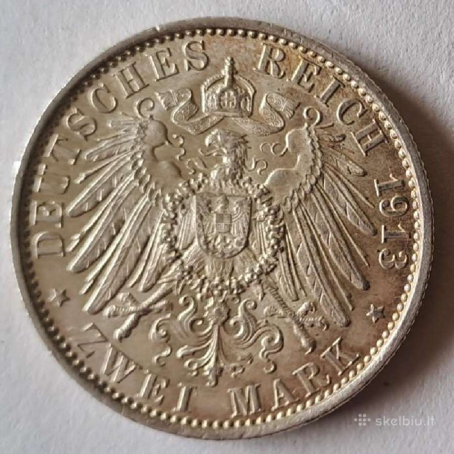 1913 Prūsija 2 markės - nuotraukos Nr. 2