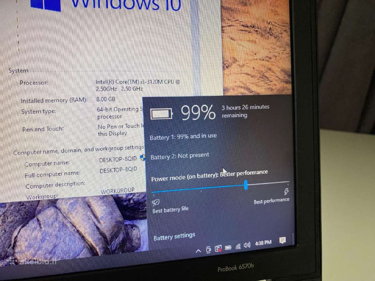 Hp Probook 6570b - nuotraukos Nr. 5