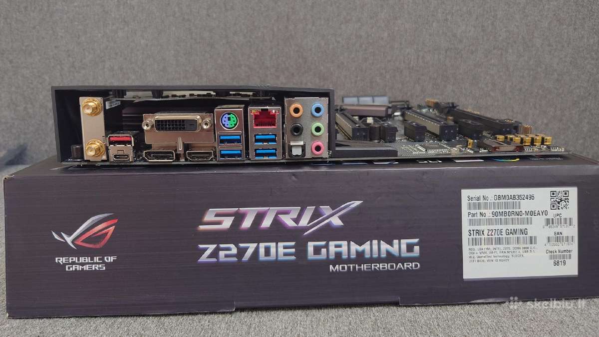 Asus Rog Strix Z270e Gaming motininė plokštė - nuotraukos Nr. 2