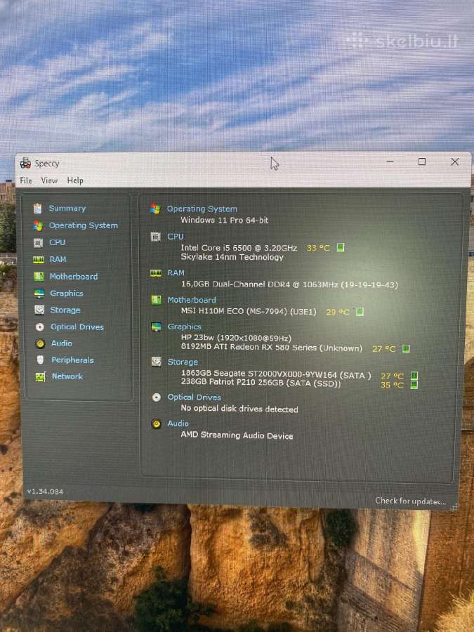 I5 / Rx580 8gb / 16gb žaidimų kompiuteris - nuotraukos Nr. 3