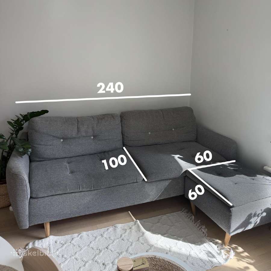 Pilka kampinė sofa - nuotraukos Nr. 2