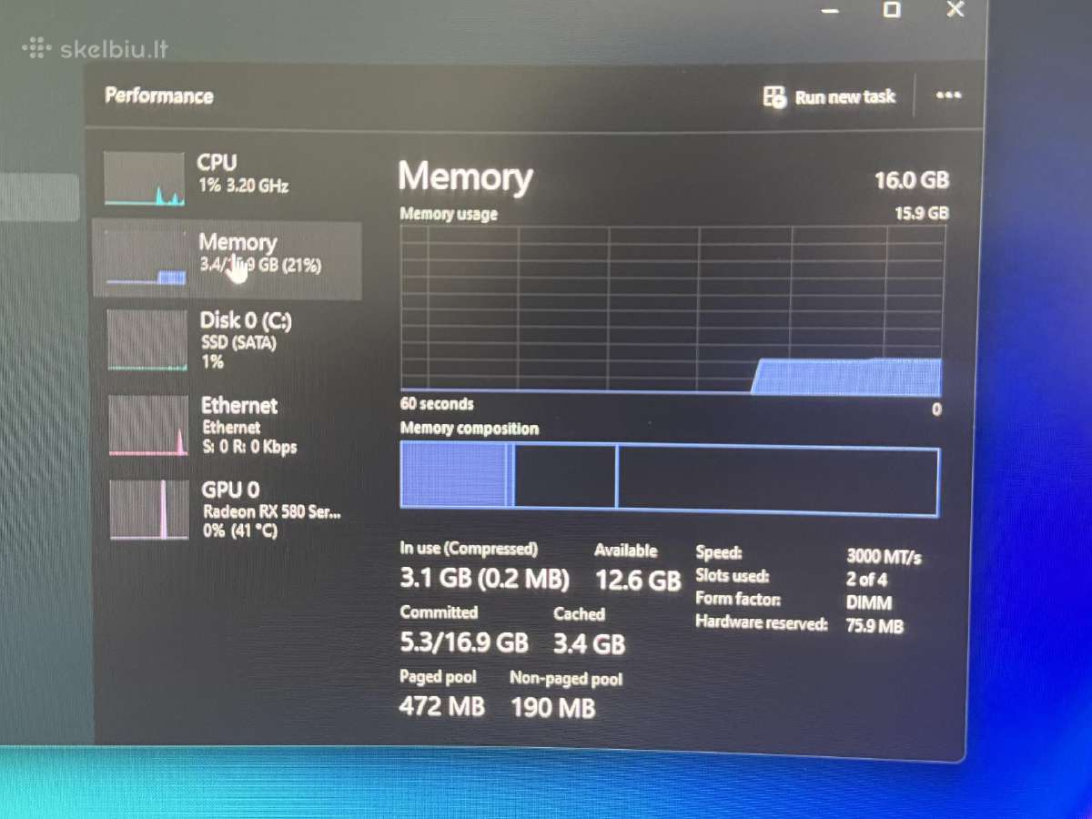 Ryzen 5 2600/ Rx 580 8gb / 16gb Ddr4 / 250gb SSD - nuotraukos Nr. 6