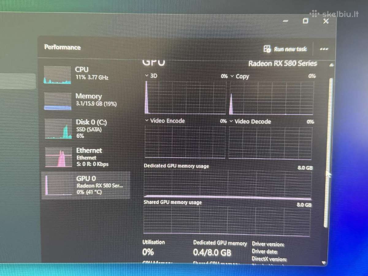 Ryzen 5 2600/ Rx 580 8gb / 16gb Ddr4 / 250gb SSD - nuotraukos Nr. 8