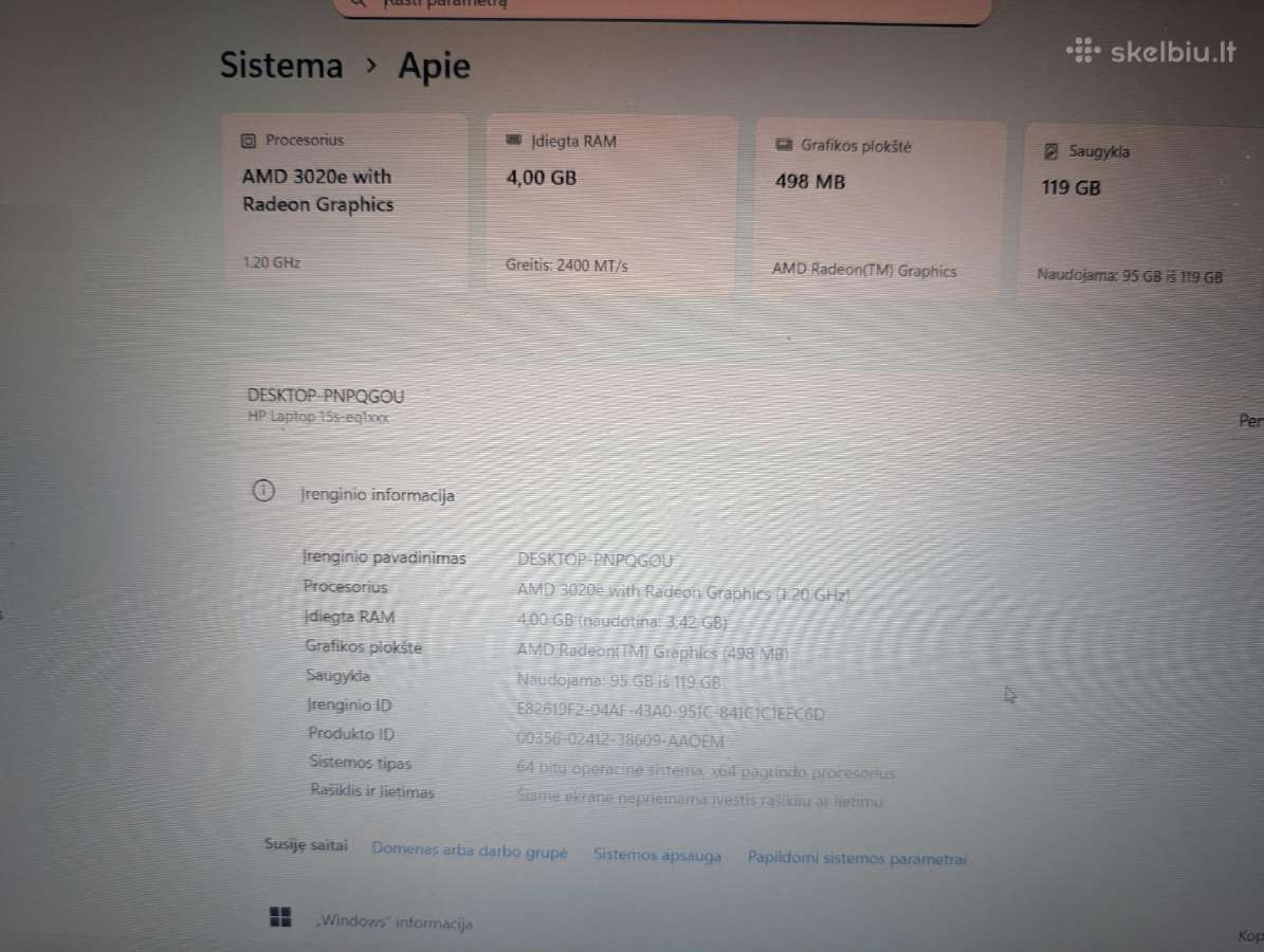 Hp 15s-eq1018ny nešiojamas kompiuteris - nuotraukos Nr. 8