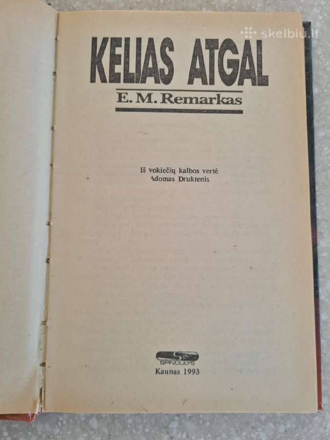 Kelias atgal, E. M. Remarkas 1993 - nuotraukos Nr. 2