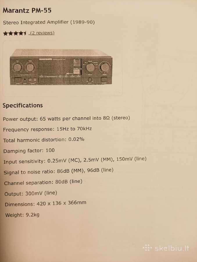 Marantz Pm55 - nuotraukos Nr. 8