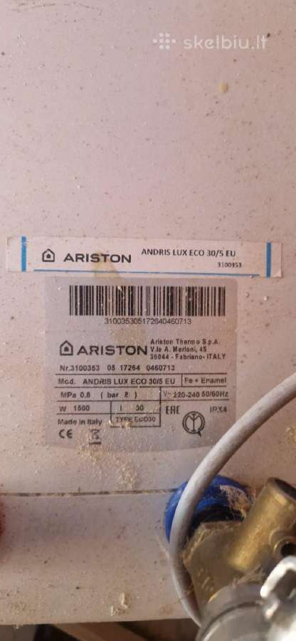 “Ariston elektrinis vandens šildytuvas (boileris) - nuotraukos Nr. 2