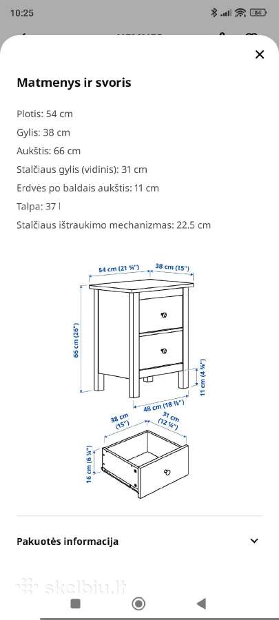 Ikea Hemnes komoda / naktinis staliukas - nuotraukos Nr. 6