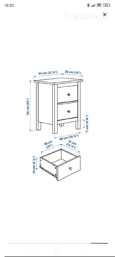Ikea Hemnes komoda / naktinis staliukas - nuotraukos Nr. 12