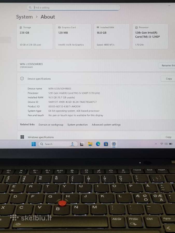 Lenovo Thinkpad T14s Gen 3 - nuotraukos Nr. 7
