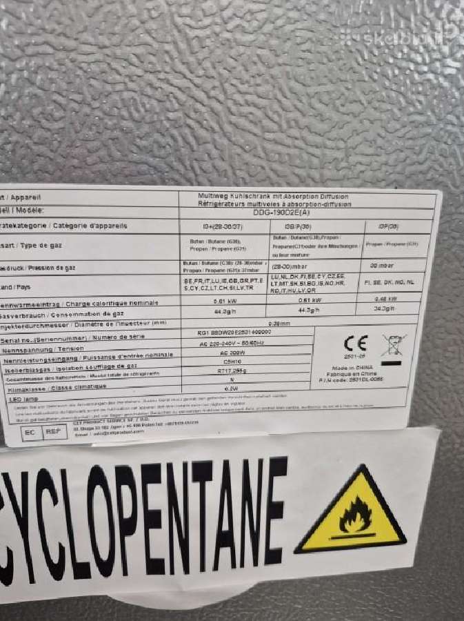 Kemperio Šaldytuvas Su Šaldikliusmad 190 - nuotraukos Nr. 14